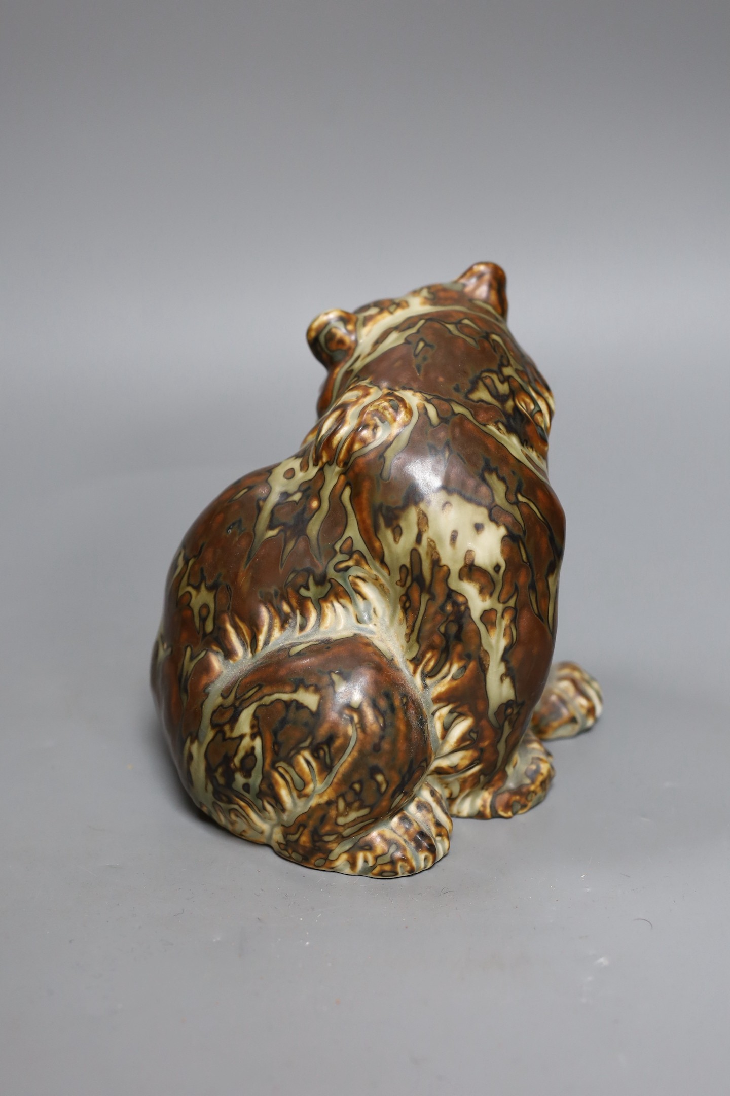 A Royal Copenhagen stoneware model of a bear, marked, M 20208, 17.5cms high